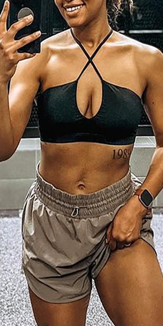 Women Workout Sports Bras  Deep V Fitness Training Gym Bra Yoga Crop Tank