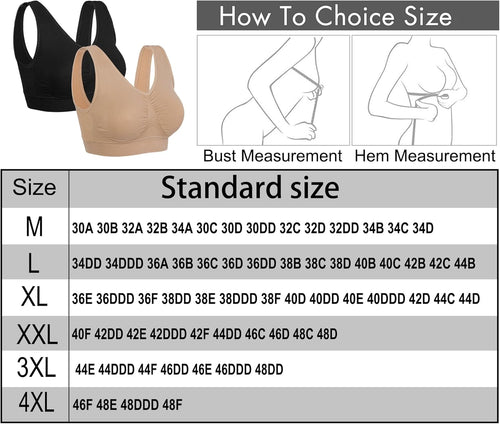 3 Pack Sports Bras for Women Wirefree Padded Workout Yoga Gym Fitness Bra Medium Support