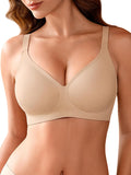 No Show Bras for Women No Underwire - S-2XL Wireless Jelly Bralette with Support, Seamless T-Shirt Bra for Everyday Comfort
