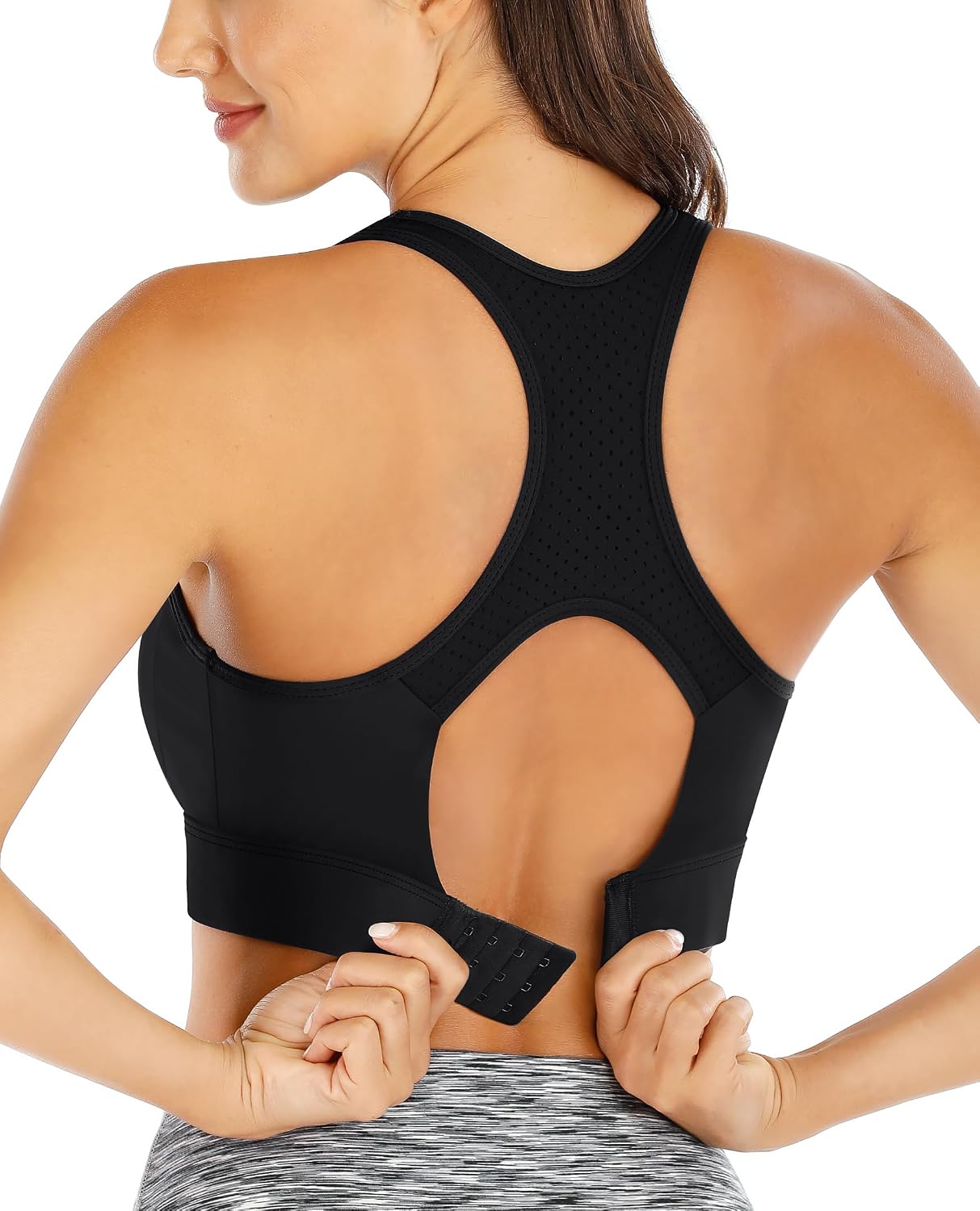 Sports Bras for Women High Support High Impact Sports Bras for Women Large Bust Push up Racerback Workout Running Bra