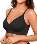 Wireless Jelly Bras for Women - Full Coverage Supportive Seamless No Underwire Bra Comfy Tshirt Bra Anti Sagging Breast Bras