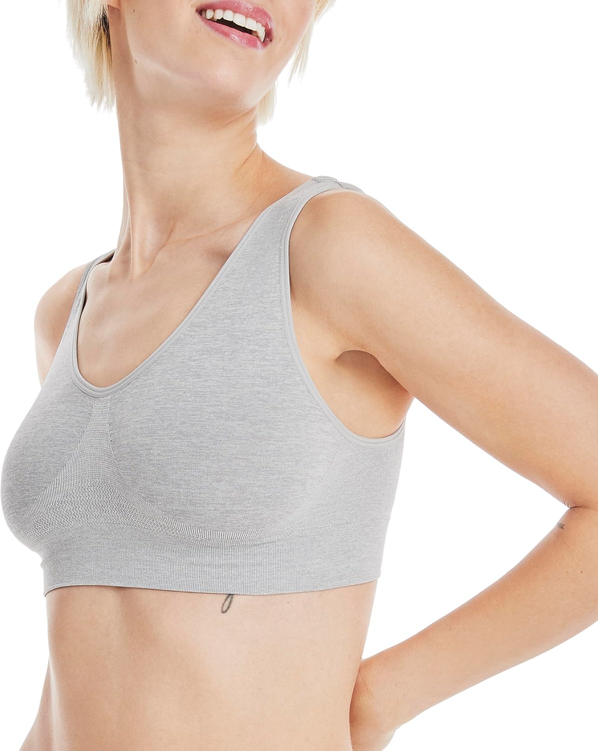 Women Cozy Wireless Bra, Full-Coverage Pullover Bra, Seamless T-Shirt Bra